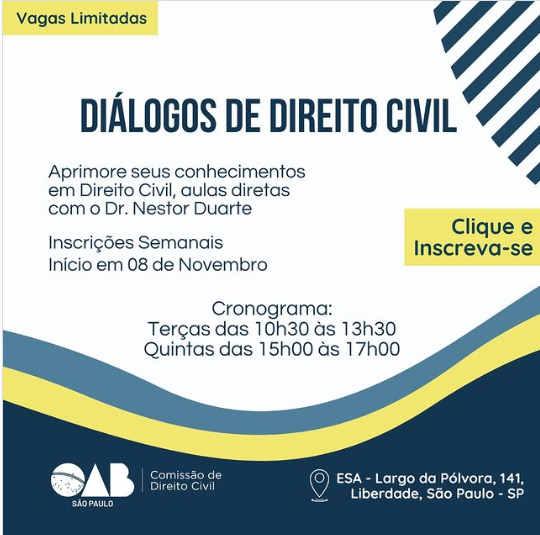 OAB SP promove ‘Diálogos de Direito Civil’; locação residencial é o tema da primeira conversa, na ESA
