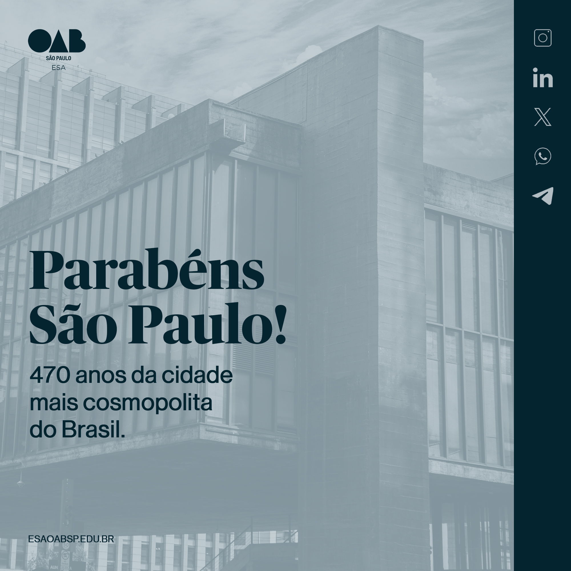 470 anos da cidade mais cosmopolita do Brasil!