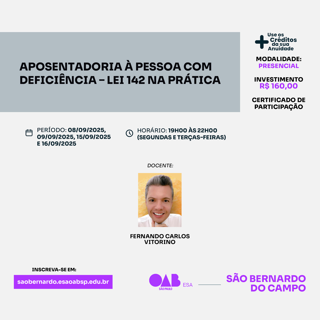 https://saobernardo.esaoabsp.edu.br/Curso/12420-aposentadoria-a-pessoa-com-deficiencia-%E2%80%93-lei-142-na-pratica/12420